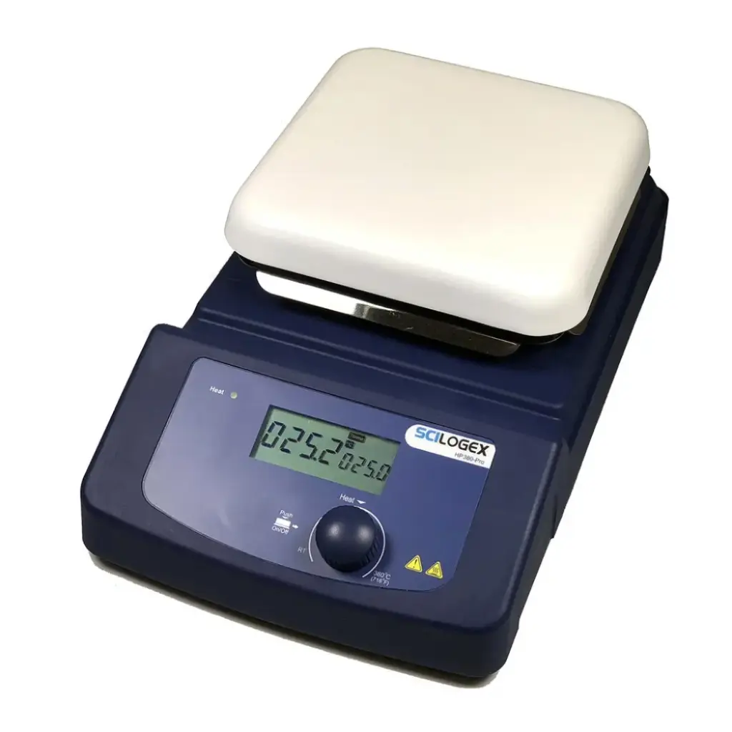 SCILOGEX SCI380H-Pro 5.5 x 5.5 in. LCD Digital Hotplate, 380ºC/1500rpm Max.